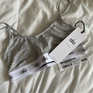 NWT ALO YOGA HEATHER GRAY ICON CAMI BRA